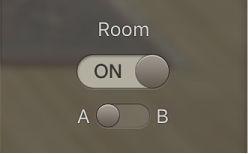 Figure. The Room switch in Drum Kit Designer.