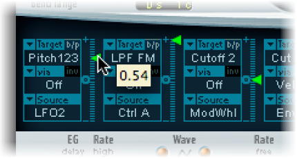 Figure. Modulation Intensity slider.