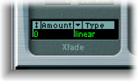 Figure. Crossfade parameters.