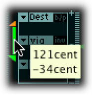 Figure. Intensity slider, showing area between two halves.