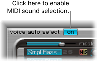Figure. Voice Auto Select button.