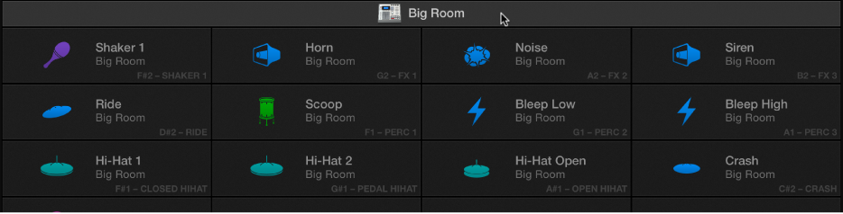 Figure. Drum Machine Designer header area.