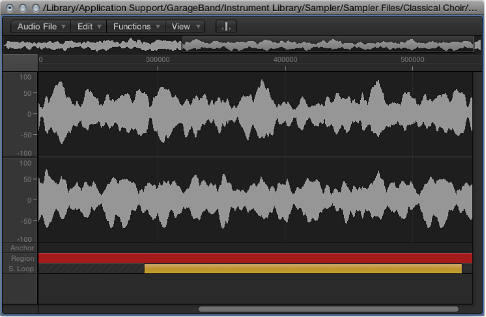 Figure. Logic Pro X Audio File Editor.