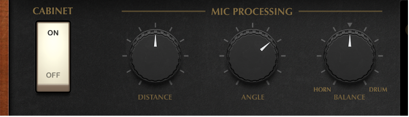 Figure. Vintage B3 Rotor Cabinet not real microphone parameters.