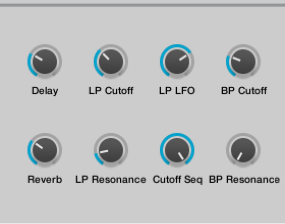 Figure. Performance control knobs and menu.