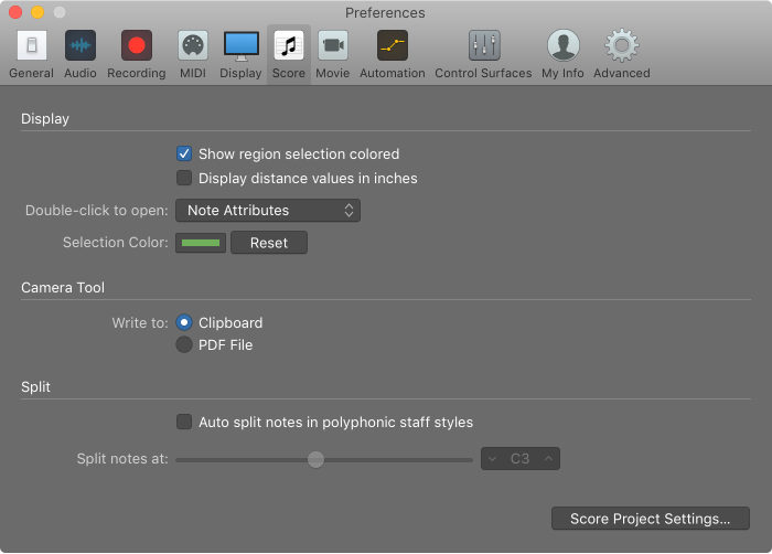 Figure. Score preferences.