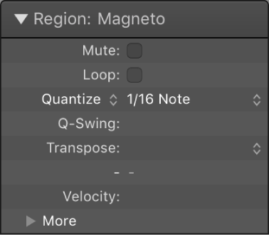 Figure. Region inspector.