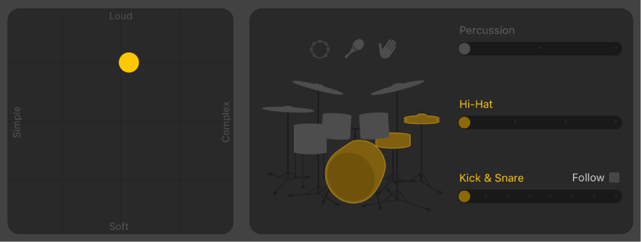 Figure. The right side of the Drummer Editor.