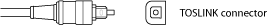 Figure. Illustration of TOSLINK connector.