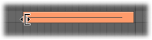 Figure. Lower left edge of note event showing length change icon.