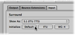Figure. Initialize buttons in Surround preferences.