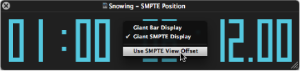 Figure. Giant SMPTE window with shortcut menu.