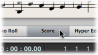 Figure. Score button in Arrange window.