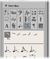 Figure. Jazz symbols in the Part box.