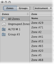Figure. Zones column.