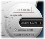Figure. IR sample rate parameters