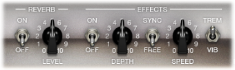 Figure. Reverb and Effects parameters.