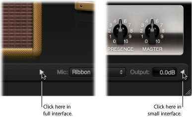 Figure. Disclosure triangle in full and small interface versions.