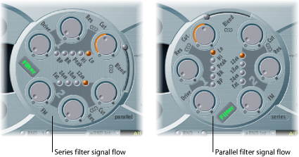 Figure. Filter section, shown in both series and parallel configurations.