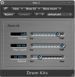 Figure. Drum Kits window.