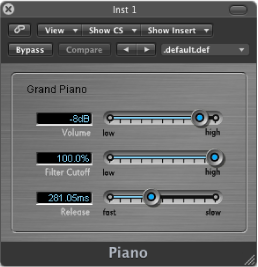 Figure. Piano window.