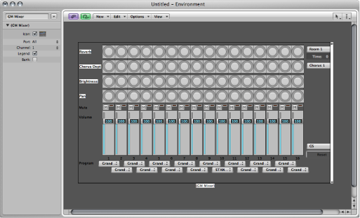 Figure. GM mixer object and its parameter box.