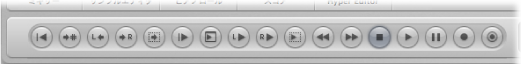 Figure. Transport buttons on the Transport bar.