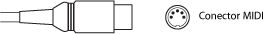 Figure. Illustration of MIDI connector.