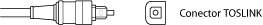 Figure. Illustration of TOSLINK connector.