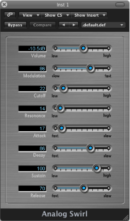 Figure. Analog Swirl window.