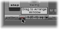 Figure. “Drag to Arrange Window” button.