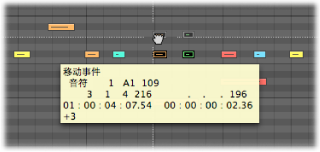 Figure. Note events in Piano Roll Editor with help tag.