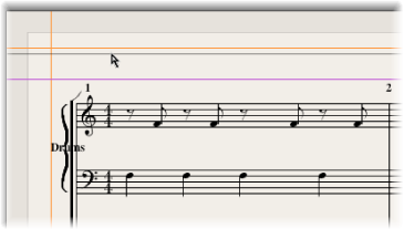 Figure. Page view showing print view and margins.