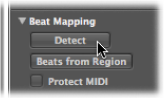 Figure. Beat Mapping track showing Detect button.