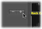 Figure. Beat Mapping track showing minus and plus buttons.