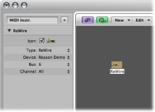 Figure. ReWire object and its parameter box.