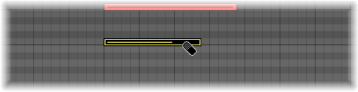 Figure. Piano Roll showing deletion of note event by clicking with Eraser tool.