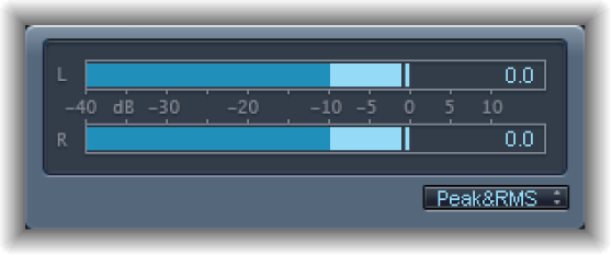 Figure. Level Meter plug-in window.