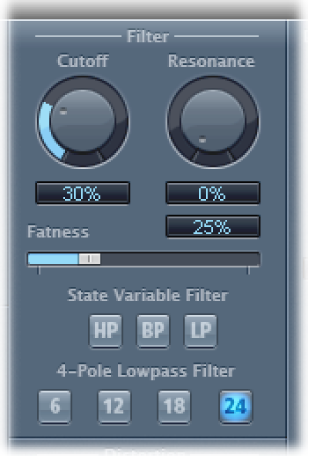 Figure. Filter parameters.