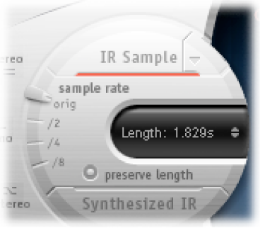 Figure. IR sample rate parameters