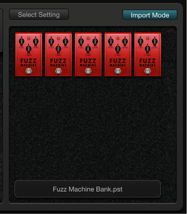 Figure. Pedal Browser in import mode.