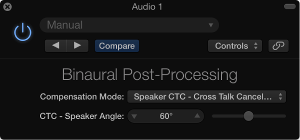Figure. Binaural Post-Processing window.
