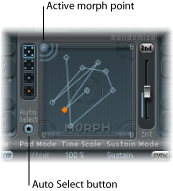 Figure. Morph Pad, showing active morph point and Auto Select button.