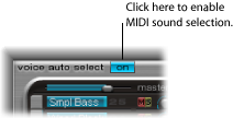 Figure. Voice Auto Select button.