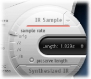 Figure. IR sample rate parameters