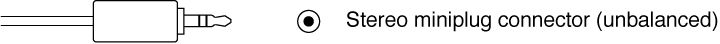 Figure. Illustration of stereo miniplug connector.