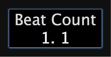 Figure. Beat counter screen control in the workspace.
