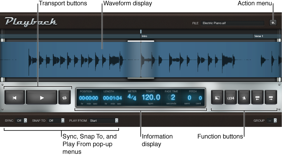Figure. Playback window.
