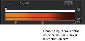 Figure. Color tag in the gradient editor.