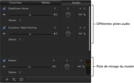 Figure. Project pane showing Audio tab.